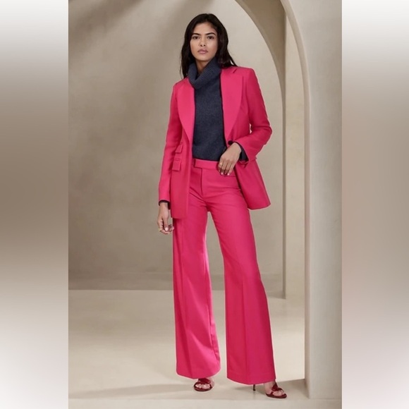 Banana Republic LIDO ITALIAN WOOL WIDE-LEG pants, NWT, size 14 - Picture 7 of 8